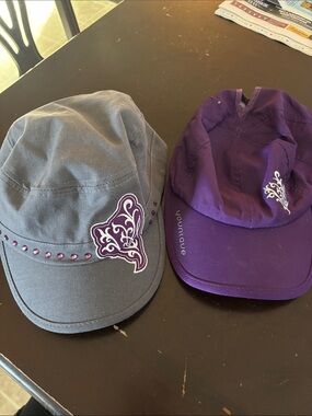 Younique ladies  Purple & Gray Embroidered Cap Set